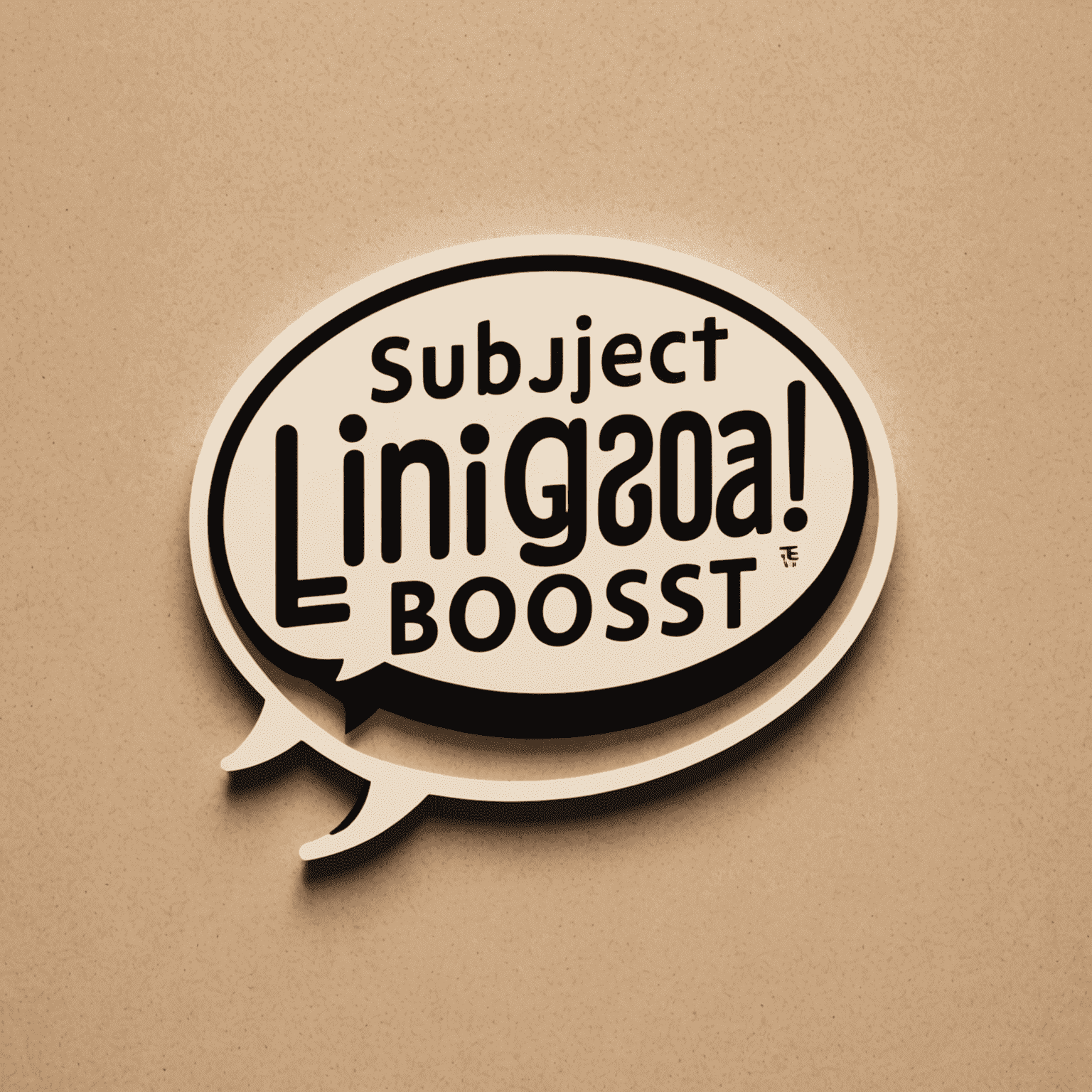 LinguaBoost logo featuring a stylized speech bubble with multiple language characters